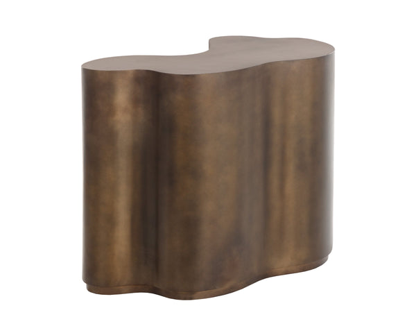 Sunpan Boise Iron Accent Table Handcrafted Brass and Bronze Two Tone Nesting Design Large 112625