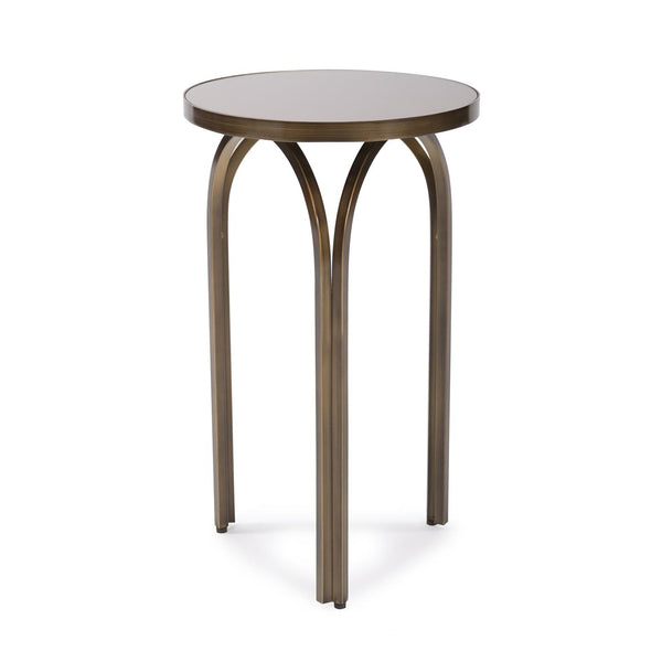 Howard Elliott Palladio Elegant Tea Tint Side Table With Hand-rubbed Bronze Finish And Curved Design For Style Brown Metal 11262-howard-elliott