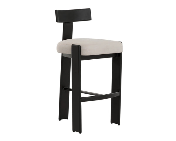 Sunpan Titan Upholstered Barstool with Aluminum Frame for Kitchen Island or Bar 112727V
