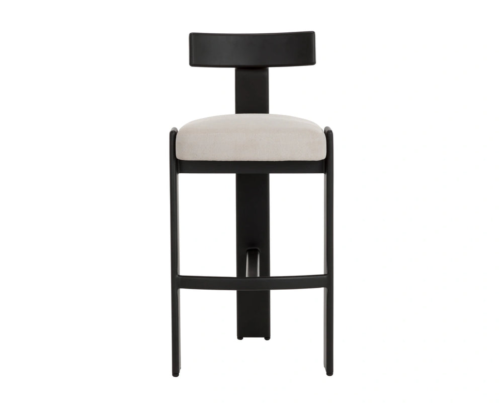 Sunpan Titan Upholstered Barstool with Aluminum Frame for Kitchen Island or Bar 112727V