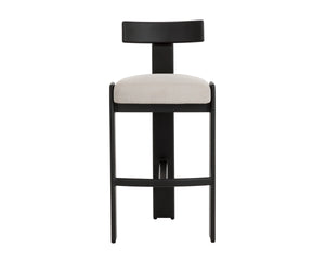 Sunpan Titan Upholstered Barstool with Aluminum Frame for Kitchen Island or Bar 112727V