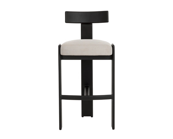 Sunpan Titan Upholstered Barstool with Aluminum Frame for Kitchen Island or Bar 112727V