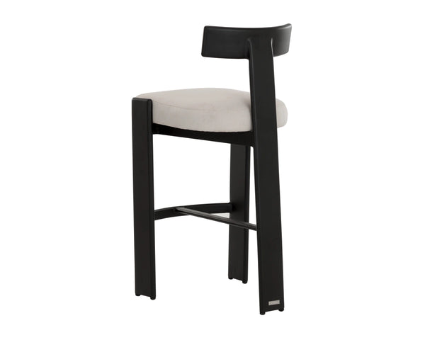 Sunpan Titan Upholstered Barstool with Aluminum Frame for Kitchen Island or Bar 112727V