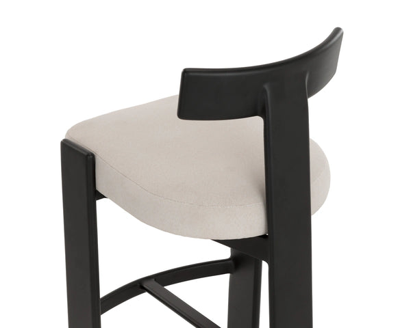 Sunpan Titan Upholstered Barstool with Aluminum Frame for Kitchen Island or Bar 112727V