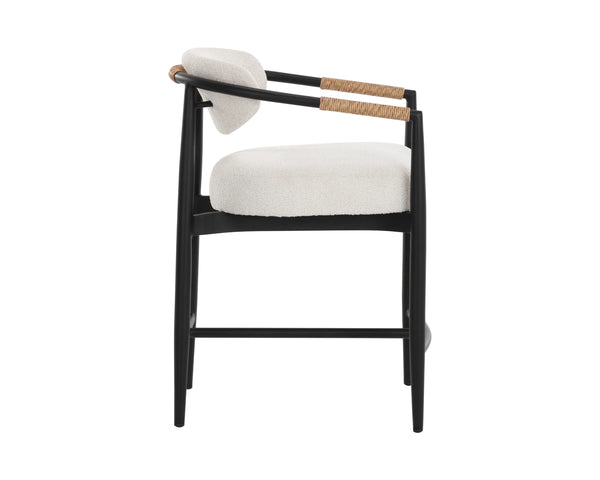 Sunpan Marita Outdoor Counter Stool Wicker Wrapped Aluminum Frame Patio Dining Seat 112728V