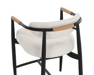 Sunpan Marita Outdoor Counter Stool Wicker Wrapped Aluminum Frame Patio Dining Seat 112728V