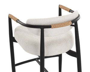 Sunpan Marita Outdoor Barstool Wicker Wrapped Aluminum Frame Cafe Style Patio Seating 112729V