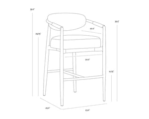 Sunpan Marita Outdoor Barstool Wicker Wrapped Aluminum Frame Cafe Style Patio Seating 112729V