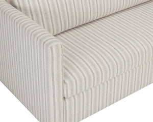 Sunpan Leander Upholstered Sofa with Feather Back Cushions for Contemporary Living Rooms 112765