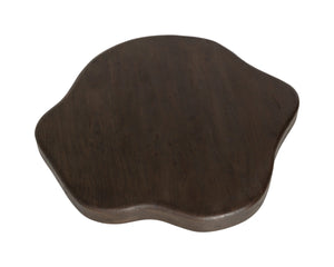 Sunpan Bellona Solid Acacia Wood Round Coffee Table Sculptural Pedestal Base Living Room Brown 112766