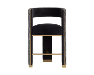 Sunpan Adamina Counter Stool Sculptural Three Leg Design with Gold Accents for Home Bar 112770