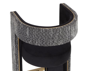 Sunpan Adamina Counter Stool Sculptural Three Leg Design with Gold Accents for Home Bar 112770