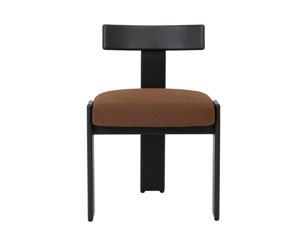 Sunpan Titan Upholstered Aluminum Arm Dining Chair Mid Century Modern Performance Fabric Seat 112783V