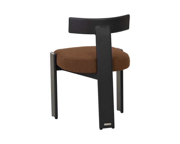 Sunpan Titan Upholstered Aluminum Arm Dining Chair Mid Century Modern Performance Fabric Seat 112783V