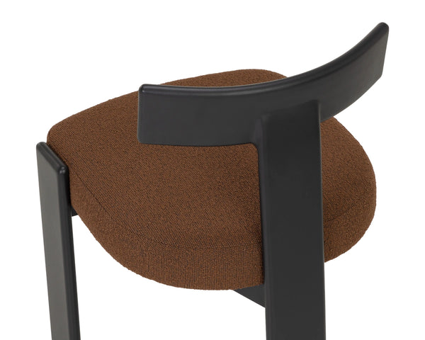 Sunpan Titan Upholstered Aluminum Arm Dining Chair Mid Century Modern Performance Fabric Seat 112783V