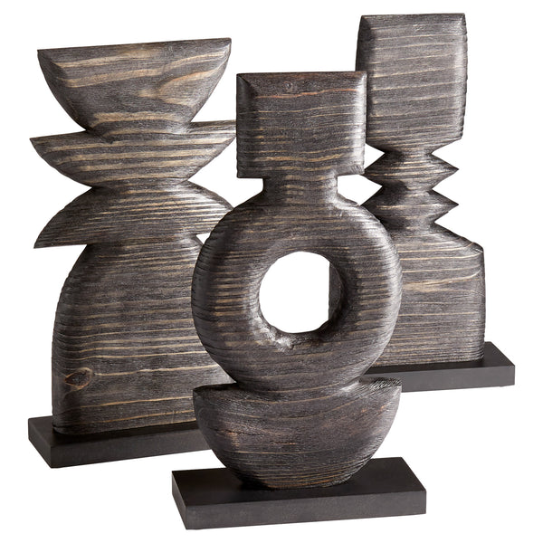 Dark Oval Sculpture  Black 11279 Cyan Design