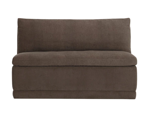 Sunpan Donatella Banquette Upholstered Dining Bench for Lounge and Nook Seating Areas Brown 112851