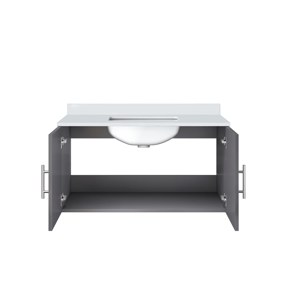 English Elm Dark Grey Bath Vanity With Cultured Marble Top - 36" W X 22" D, Soft-Close Drawers & Ample Storage B2731P258608