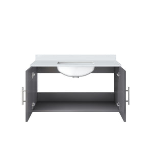English Elm Dark Grey Bath Vanity With Cultured Marble Top - 36" W X 22" D, Soft-Close Drawers & Ample Storage B2731P258608