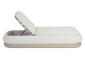 Sunpan Sonora Outdoor Chaise Lounger with Adjustable Backrest and Weather Resistant Aluminum Frame 112857V