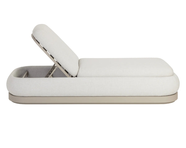 Sunpan Sonora Outdoor Chaise Lounger with Adjustable Backrest and Weather Resistant Aluminum Frame 112857V