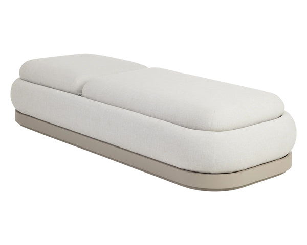 Sunpan Sonora Outdoor Chaise Lounger with Adjustable Backrest and Weather Resistant Aluminum Frame 112857V