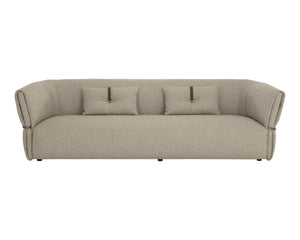 Sunpan Davisville Italian Designed Sofa with Sculptural Low Profile and Artisan Cushion Detail Taupe 112876