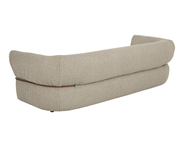 Sunpan Davisville Italian Designed Sofa with Sculptural Low Profile and Artisan Cushion Detail Taupe 112876