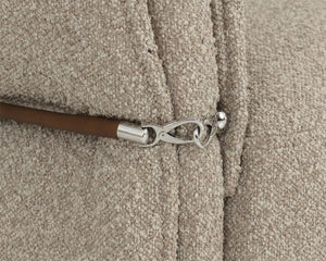Sunpan Davisville Italian Designed Sofa with Sculptural Low Profile and Artisan Cushion Detail Taupe 112876