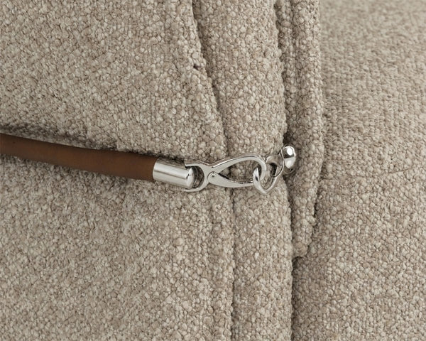 Sunpan Davisville Italian Designed Sofa with Sculptural Low Profile and Artisan Cushion Detail Taupe 112876