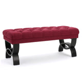 Christopher Knight Home® - Noble House - Scarlett Tufted Fabric Ottoman Bench