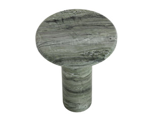 Sunpan Bastion Cylindrical Concrete End Table with Organic Veining for Modern Living Spaces Green 112892
