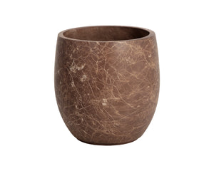 Sunpan Aster Concrete Planter with Mocha Marble Faux Finish for Entryway or Lobby Decor 112896