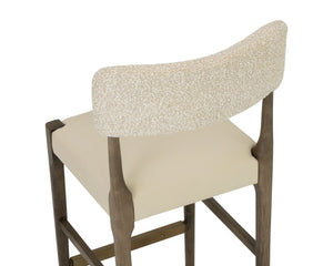 Sunpan Guardi Counter Stool Ash Wood Frame Faux Leather Seat Scandinavian Kitchen Perch 112913