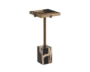 Sunpan Nisha Petrified Wood End Table Sculptural Stone Accent for Contemporary Interiors 112915