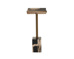 Sunpan Nisha Petrified Wood End Table Sculptural Stone Accent for Contemporary Interiors 112915