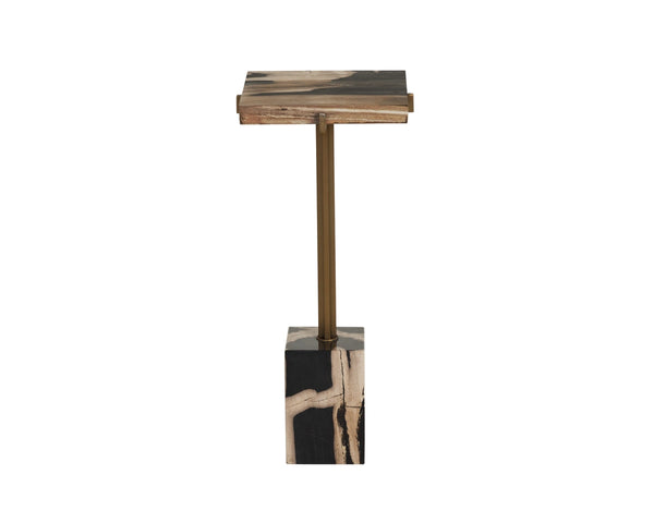 Sunpan Nisha Petrified Wood End Table Sculptural Stone Accent for Contemporary Interiors 112915