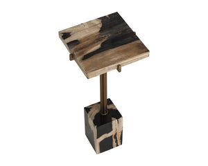 Sunpan Nisha Petrified Wood End Table Sculptural Stone Accent for Contemporary Interiors 112915