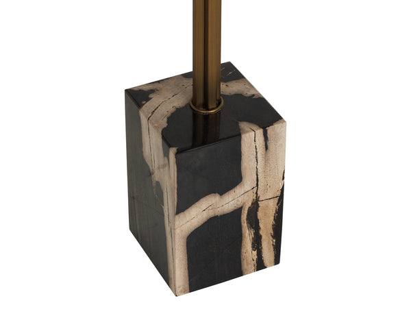 Sunpan Nisha Petrified Wood End Table Sculptural Stone Accent for Contemporary Interiors 112915