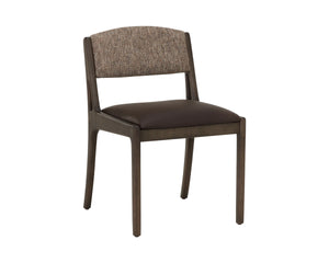 Sunpan Mertola Solid Ash Dining Chair with Two-Tone Upholstered Seat and Open Frame Design 112917