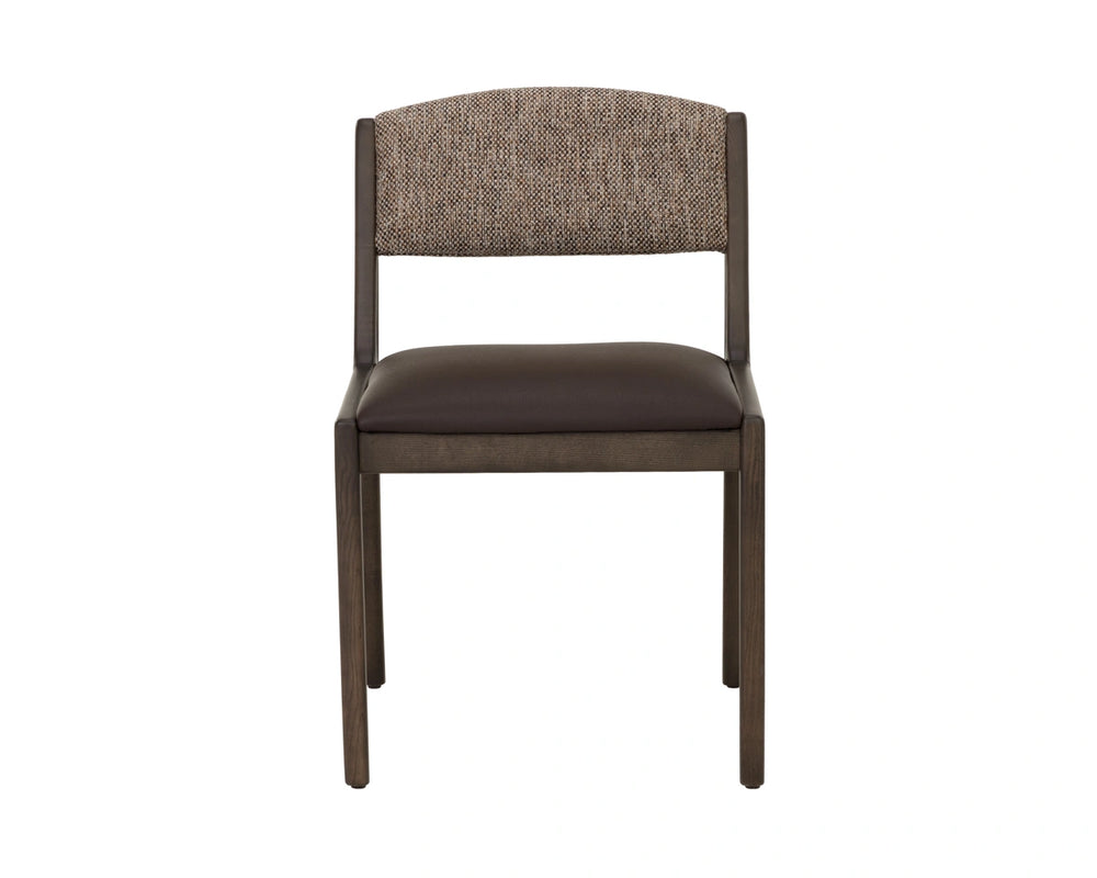 Sunpan Mertola Solid Ash Dining Chair with Two-Tone Upholstered Seat and Open Frame Design 112917