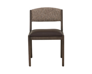 Sunpan Mertola Solid Ash Dining Chair with Two-Tone Upholstered Seat and Open Frame Design 112917