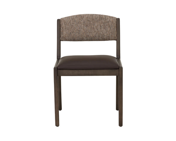 Sunpan Mertola Solid Ash Dining Chair with Two-Tone Upholstered Seat and Open Frame Design 112917