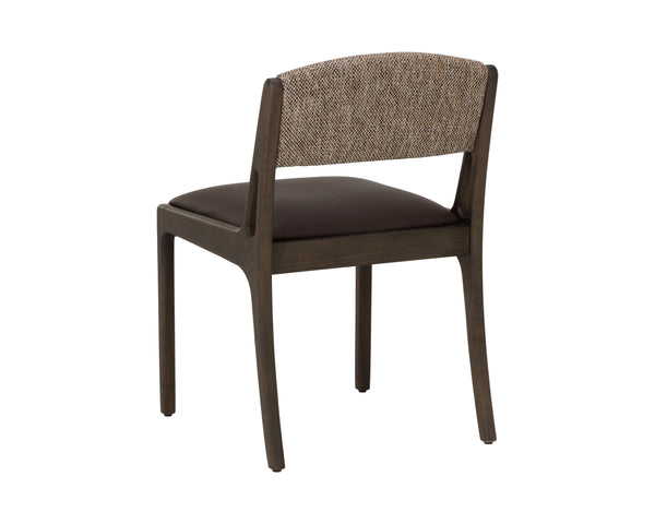 Sunpan Mertola Solid Ash Dining Chair with Two-Tone Upholstered Seat and Open Frame Design 112917
