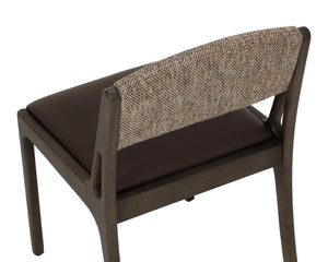 Sunpan Mertola Solid Ash Dining Chair with Two-Tone Upholstered Seat and Open Frame Design 112917