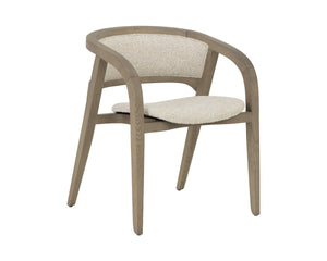 Sunpan Arco Solid Ash Dining Armchair Sculpted Wrap Frame Scandinavian Minimalist Design 112927