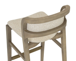 Sunpan Arco Solid Ash Barstool Woven Oatmeal Seat Scandinavian Design for Kitchen Islands 112928