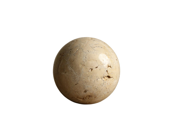 Sunpan Europa Natural Stone Sphere Artisan Carved Sculptural Decor for Console or Coffee Table Large 112951