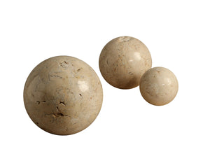 Sunpan Europa Natural Stone Sphere Artisan Carved Sculptural Decor for Console or Coffee Table Large 112951
