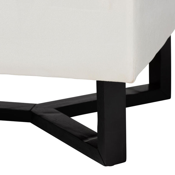 Baxton Studio Baxton Studio Elegant Velvet Storage Ottoman with Lift-Top Design and Contemporary Nailhead Trim Beige WS-20716-Beige/Espresso-Otto